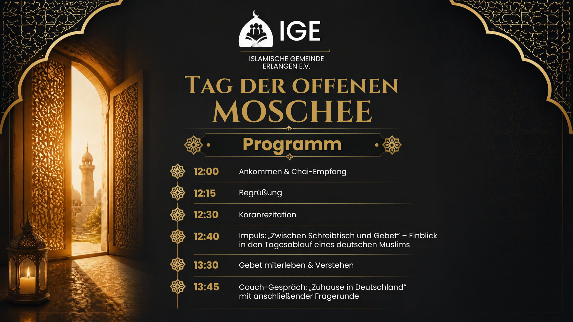 Preogramms des Tages der offenen Moschee